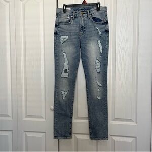 Men's Distressed Light Blue Jeans